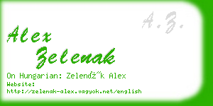 alex zelenak business card